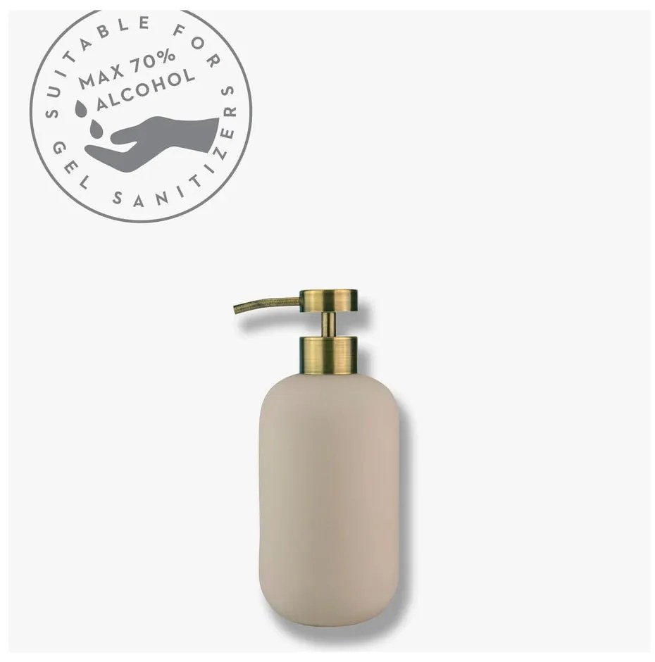 Krémszínű kerámia szappanadagoló 200 ml Lotus – Mette Ditmer Denmark