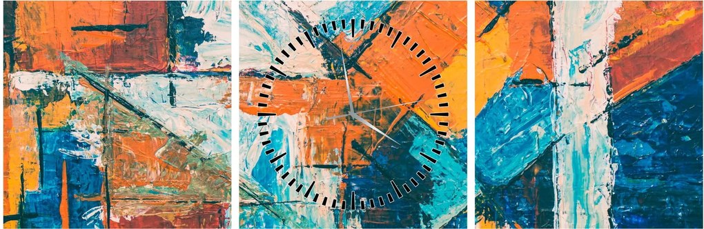 Kép - Absztrakció (órával) (90x30 cm)