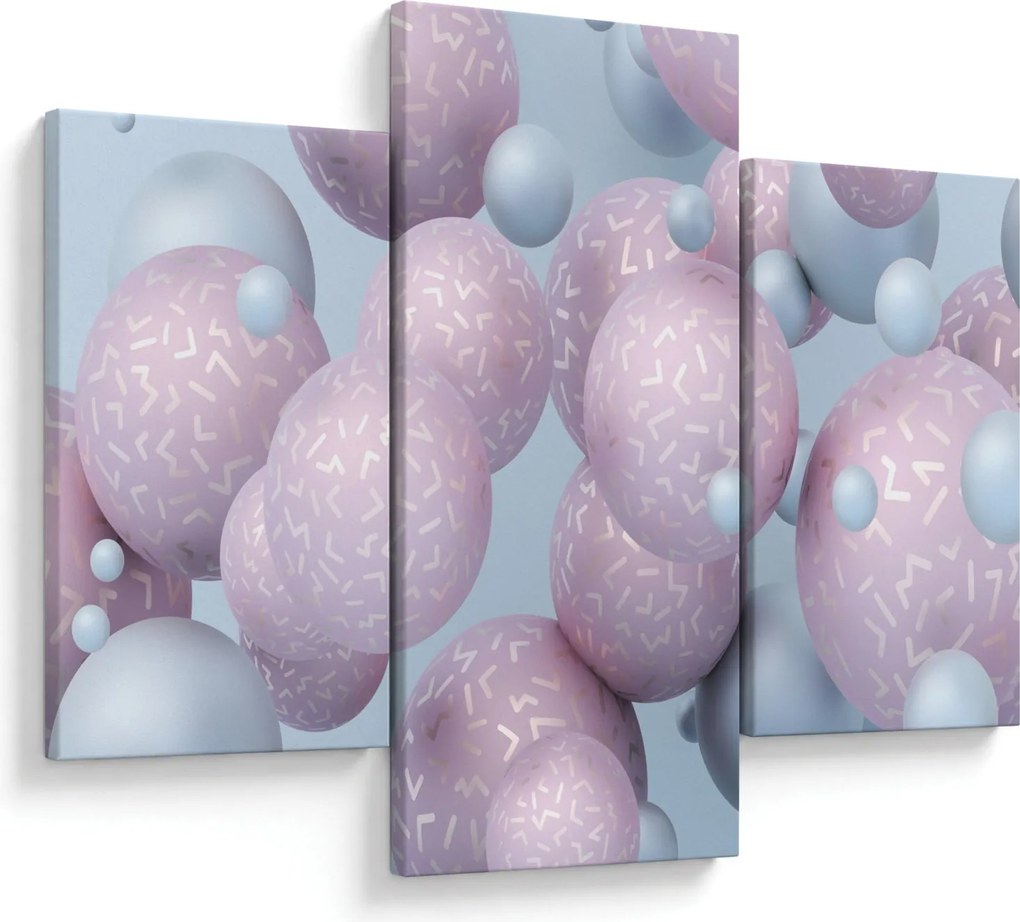 Absztrakt kép - Pasztell gömbök (90x60 cm)