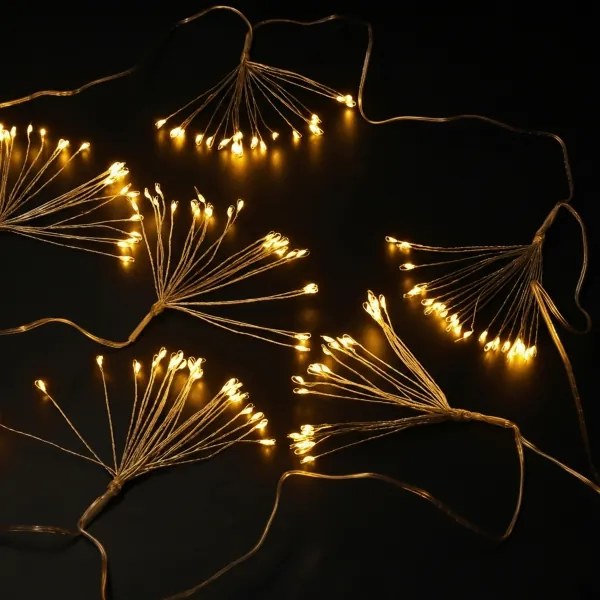BRILAGI - LED kültéri karácsonyi fényfüzér 150× LED, 5 m, IP44, meleg fehér, tűzijáték-effektus
