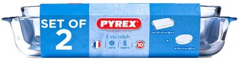 Pyrex Üveg sütőedény szett 2 db, 2,7 l + 2,2 l