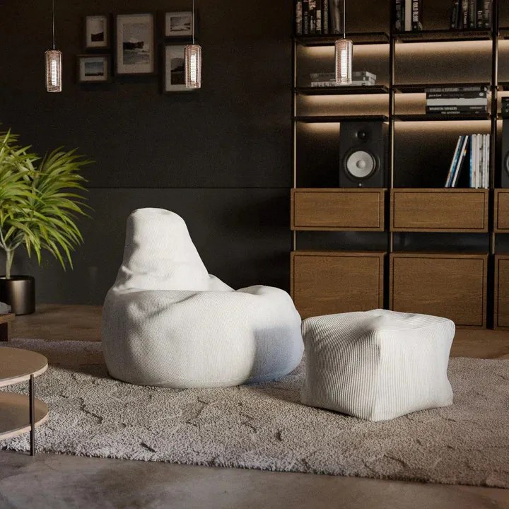 Juskys Chillex ülőzsák lábtartóval - bézs