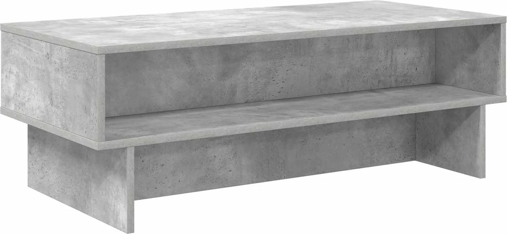vidaXL Dohányzóasztal Beton Szürke 100 x 46 x 35 cm Faanyag