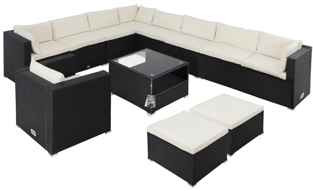 Casaria® Agen II kerti rattan bútor szett