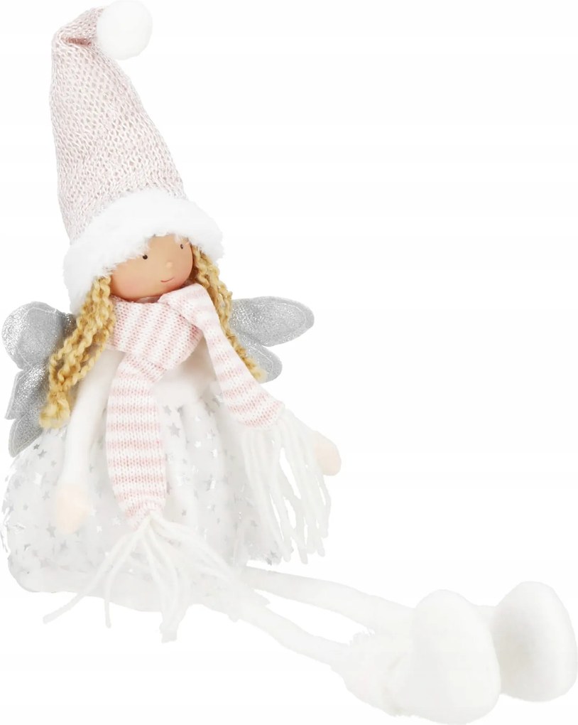 Angyalka Figura Bábu Karácsonyra Ajándék Karácsonyfára 55cm Led Dekoráció Dísz