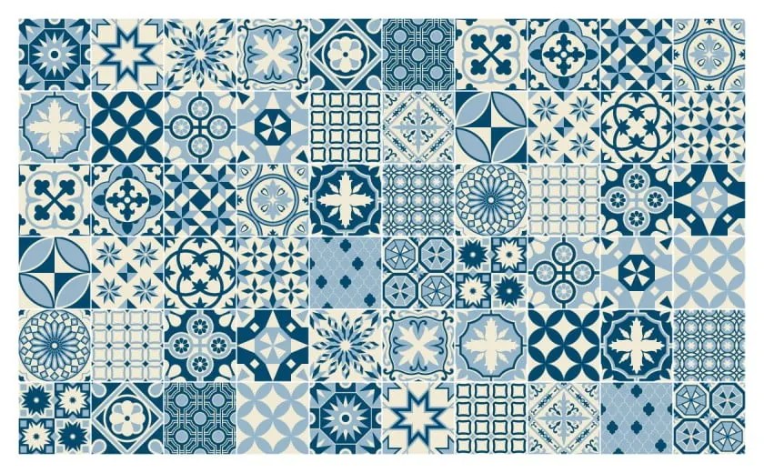 Wall Decal Cement Tiles Riana 60 db-os falmatrica szett, 10 x 10 cm - Ambiance