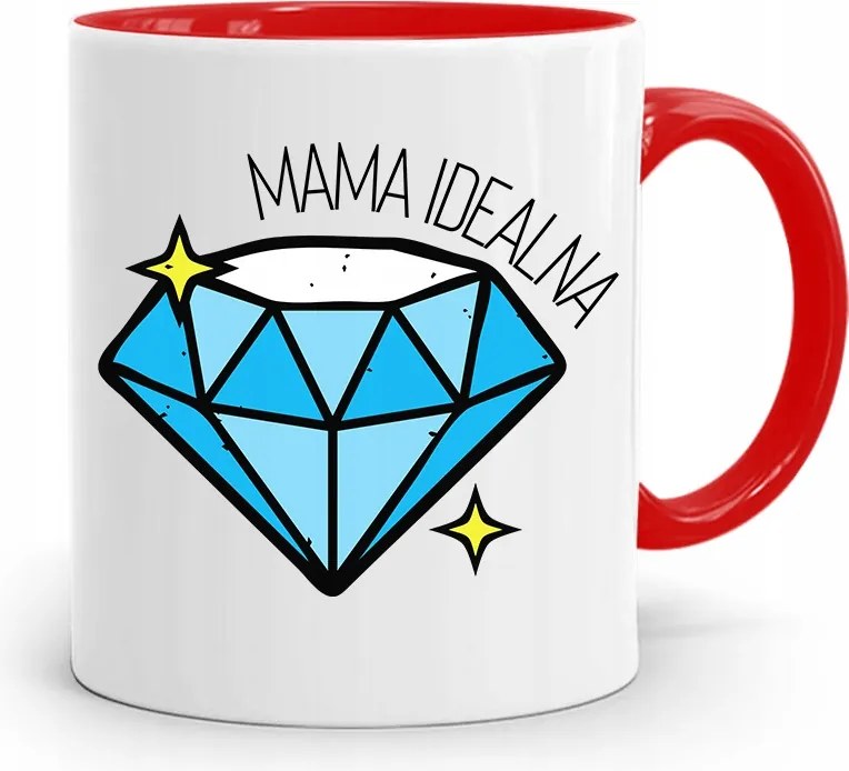 Piros Bögre Ajándék A Tökéletes Anyukának fényképes nyomattal