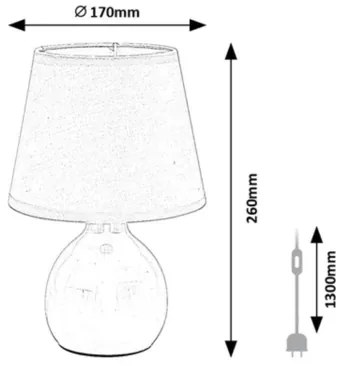 Rabalux 74076 - Asztali lámpa INGRID 1xE14/40W/230V bézs