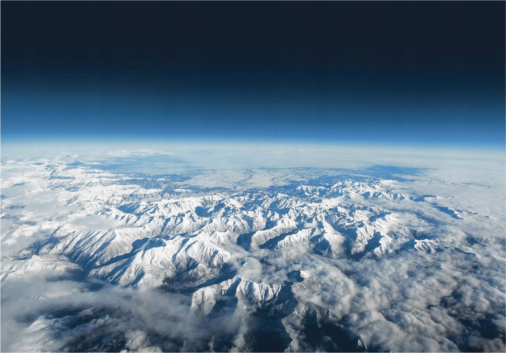 Flizelin fotótapéta Hegyek havas csúcsok panoráma kilátás 254x184 +ragasztó