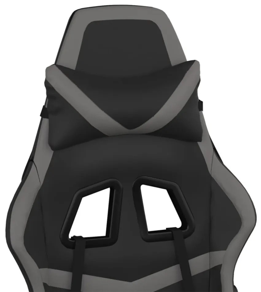 vidaXL fekete és szürke műbőr játékszék