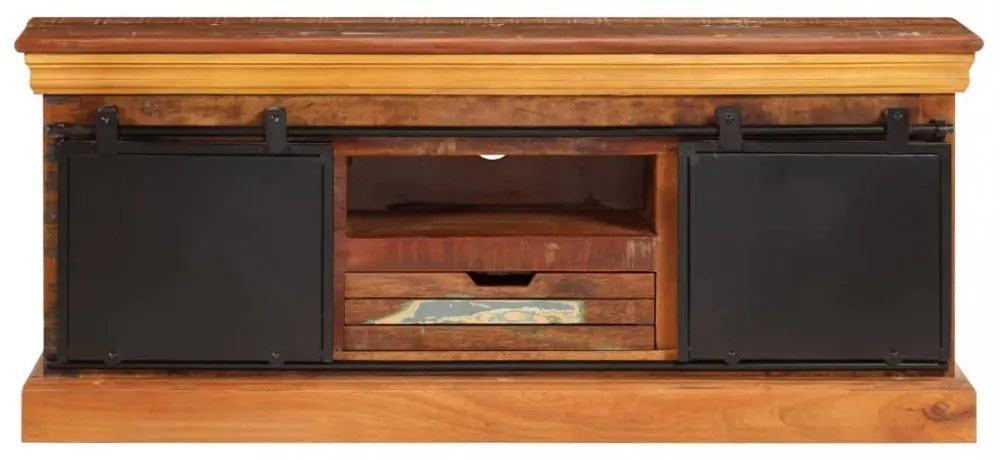 tömör újrahasznosított fa TV-szekrény 110 x 30 x 45 cm