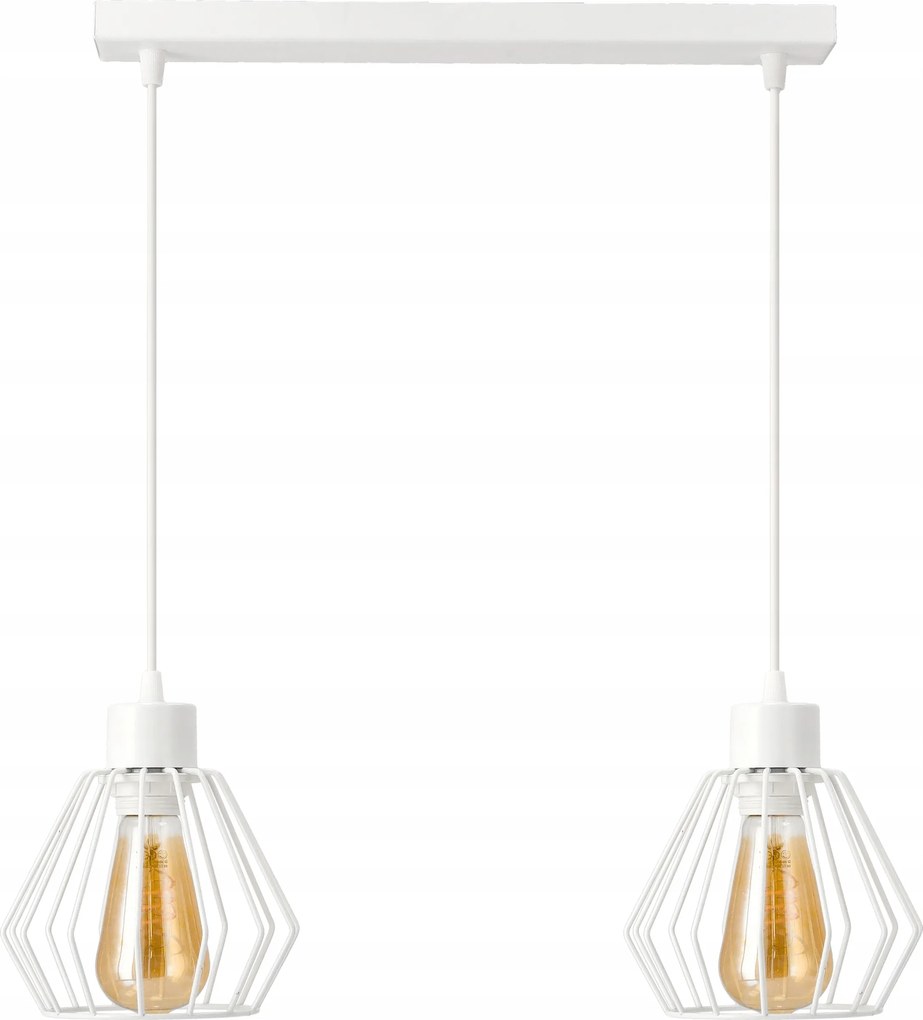 Mennyezeti Függő Lámpa Állítható Gyémánt Fehér