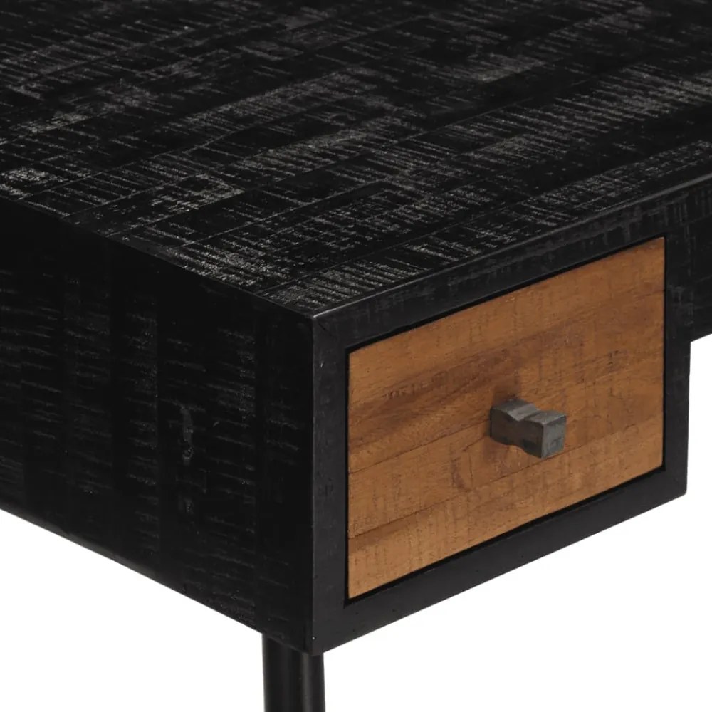 tömör újrahasznosított tíkfa íróasztal 117 x 56,5 x 75 cm