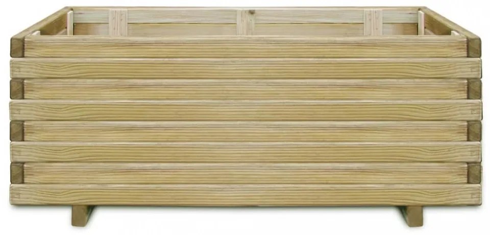 téglalap alakú fa magaságyás 100 x 50 x 40 cm