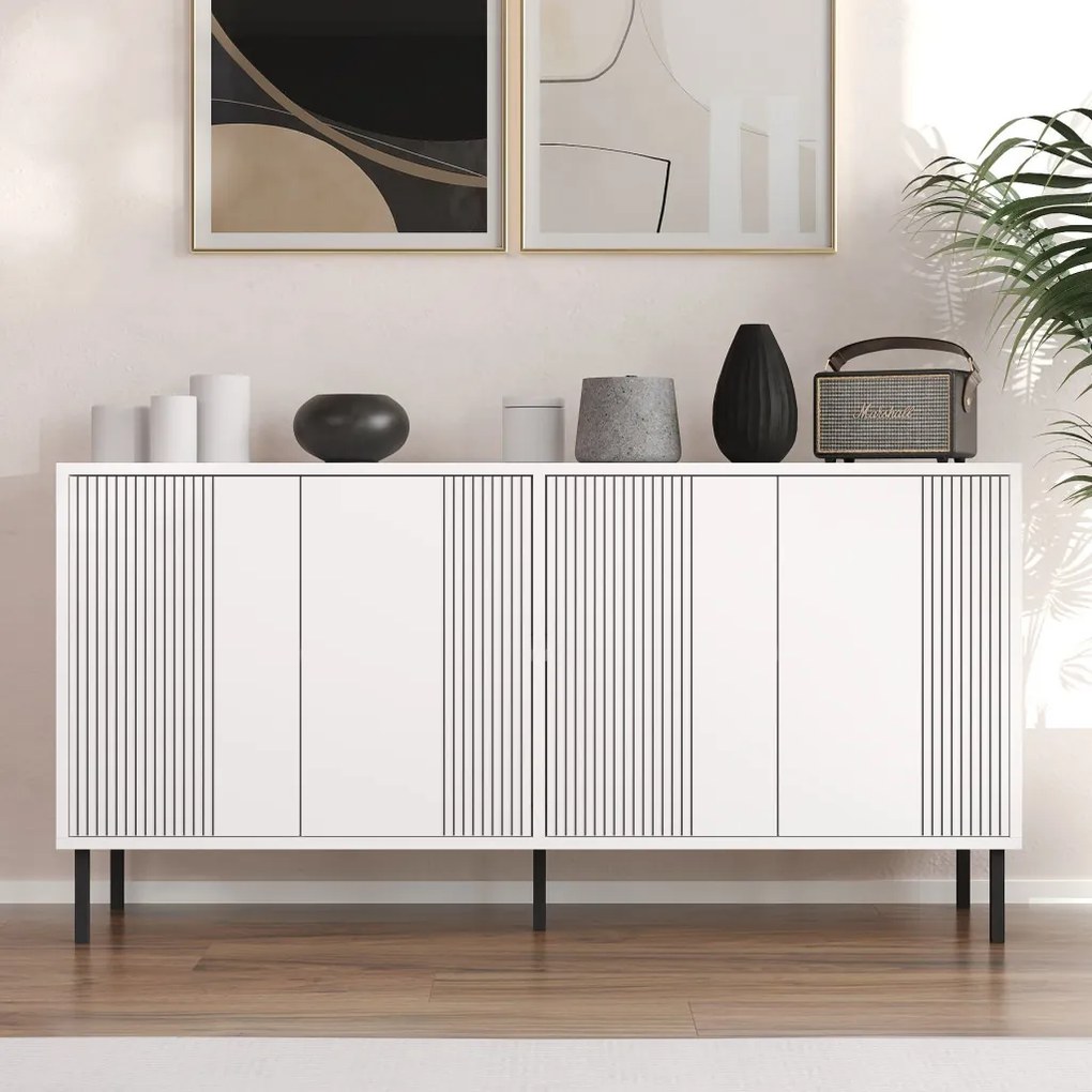 Refra komód, fehér, 150 cm