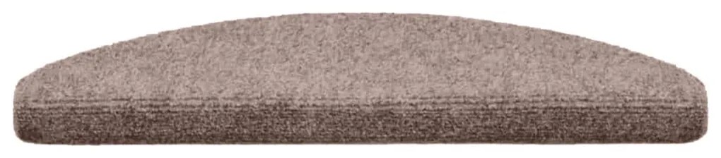 5 db öntapadós lépcsőszőnyeg 65 x 21 x 4 cm világosbarna félkör alakú nagy