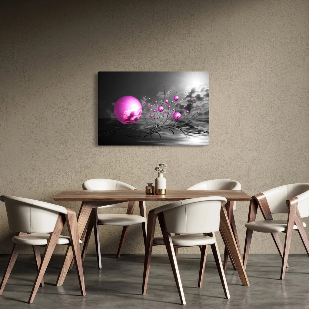 Rózsaszín gömbök képe (90x60 cm)