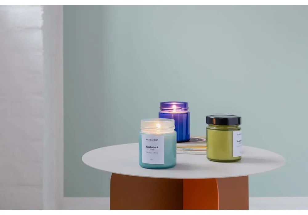 Illatos szójaviasz gyertya égési idő 35 ó Fresh Basil &amp; Rhubarb – Remember