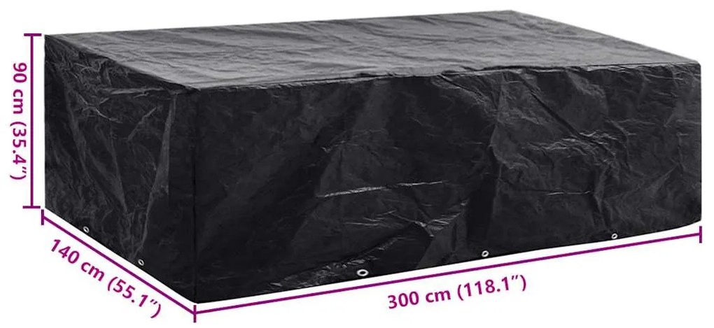 kerti bútor huzat 8 fűzőlyukkal 300 x 140 x 90 cm