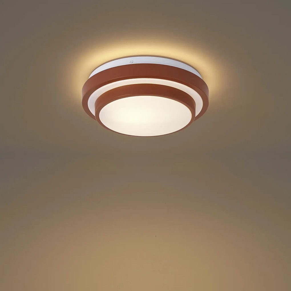 Modern Sienna mennyezeti lámpa fehér 25 cm IP44 - Walden