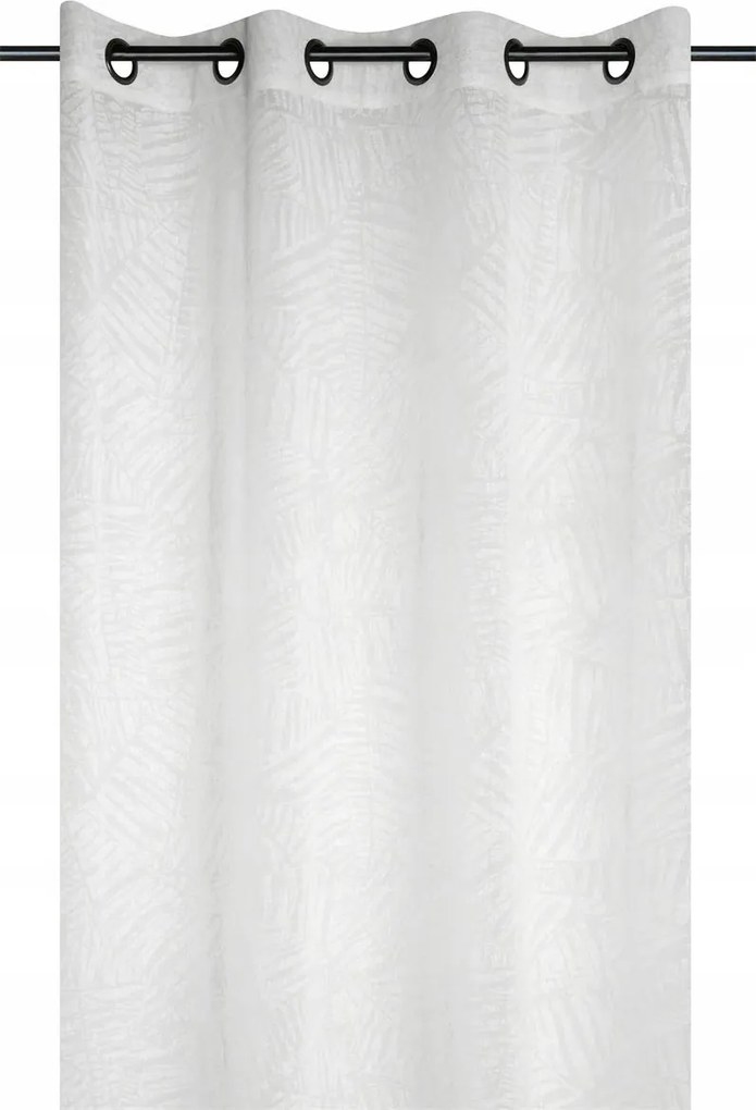 Ablakfüggöny, Átvezetőkkel, Fehér Scar, 140 x 260 CM, Vasalás Nélkül