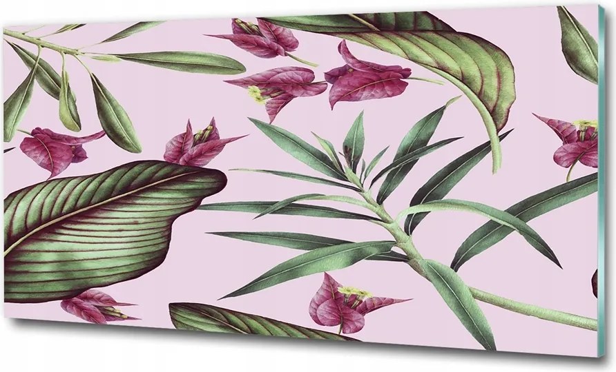 Fotó üvegkép Hawaii virágok 125x50