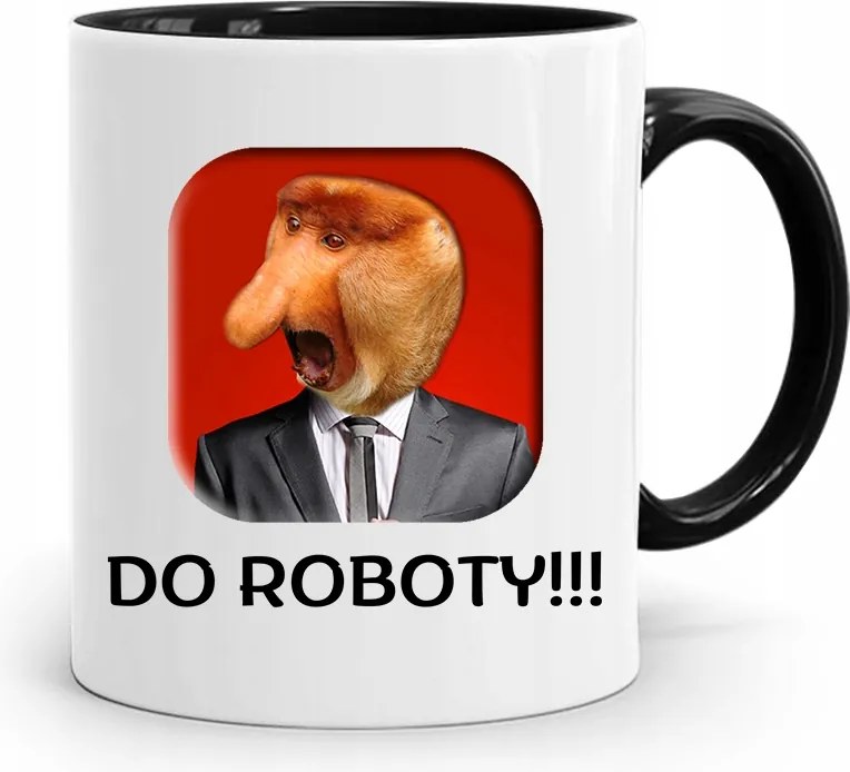 Bögre Fekete Vicces Hordozó Janusz Munkahelyi Nyomtatott Fényképpel