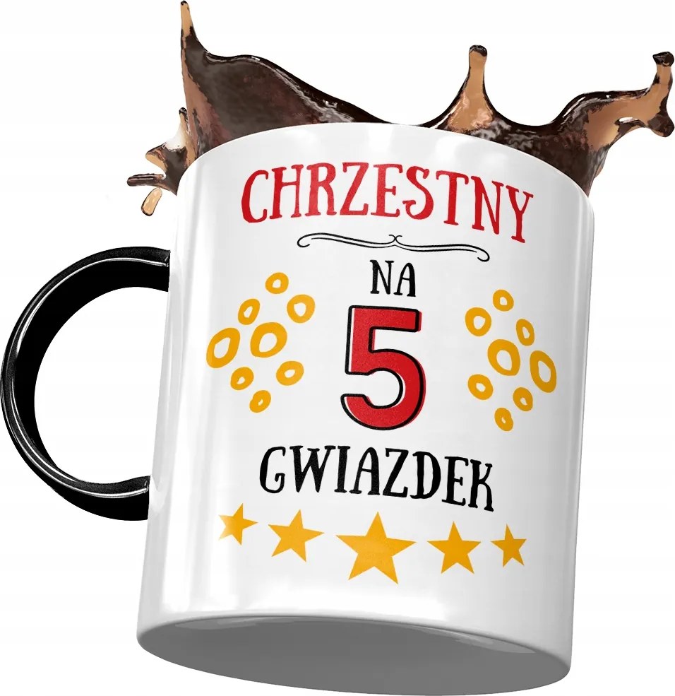 Fekete Bögre Keresztelőre Születésnapra Ajándék Nyomtatott Fotóval