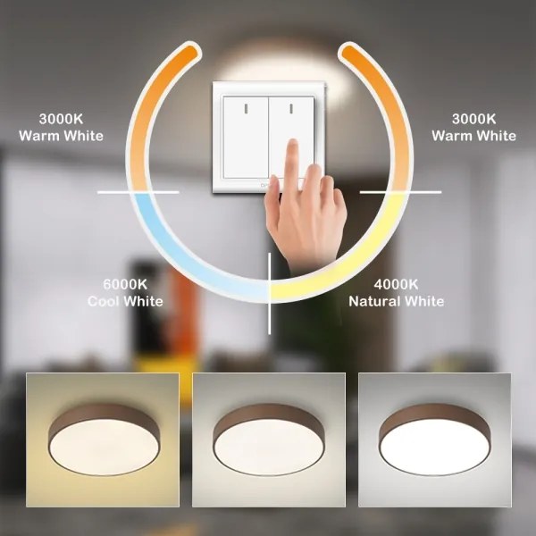 Brilagi - POOL LED mennyezeti lámpatest 36W/230V 3000/4000/6000K 30 cm barna