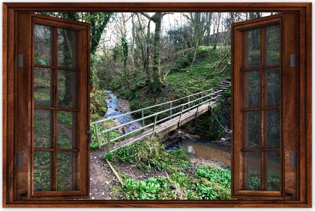 Poszterek 90x60 Híd a parkban