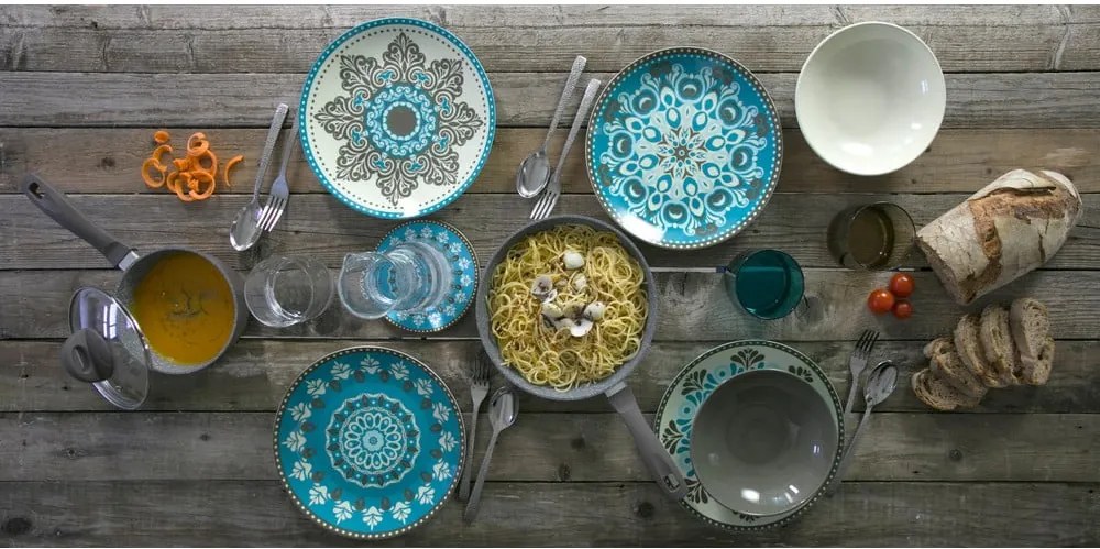 Cala Jondal Mar 18 db-os agyagkerámia és porcelán étkészlet - Villa d'Este