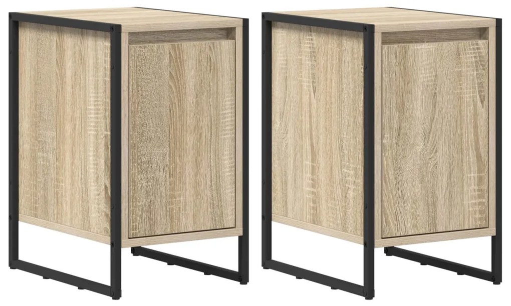 Éjjeli asztal 2 pcs Sonoma 39,5 x 30 x 50 cm Faanyag