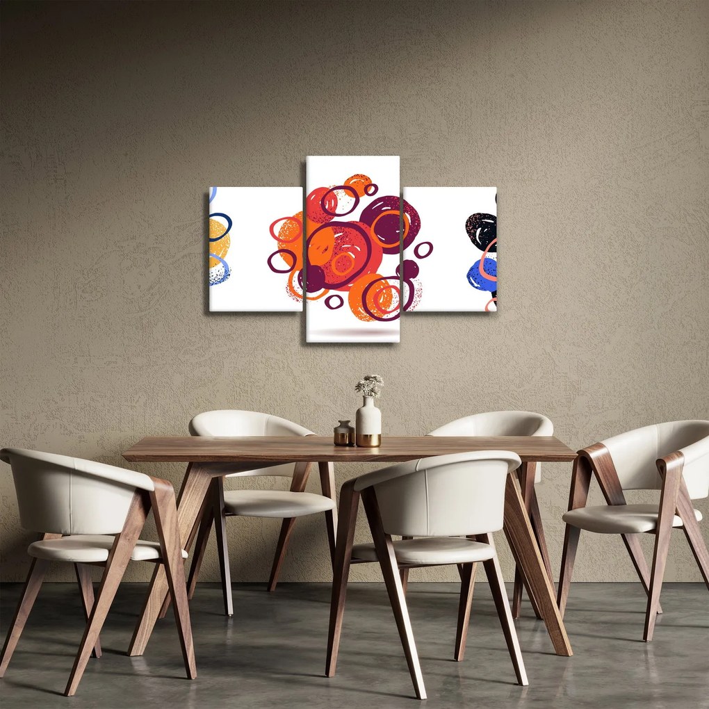 Színes körök képe (90x60 cm)