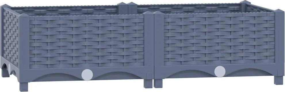 vidaXL polipropilén magaságyás 80 x 40 x 23 cm