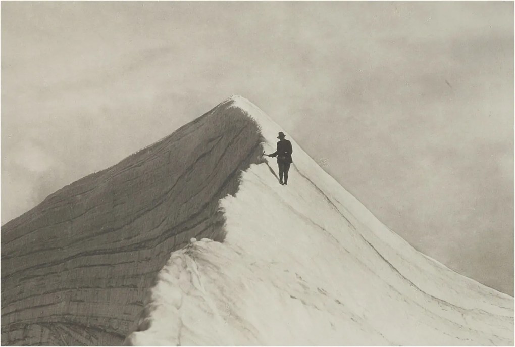 Divatos Flizelin Tapéta Ragasztóval Fali 3D Magányos hegymászó 104x70 Ragasztó