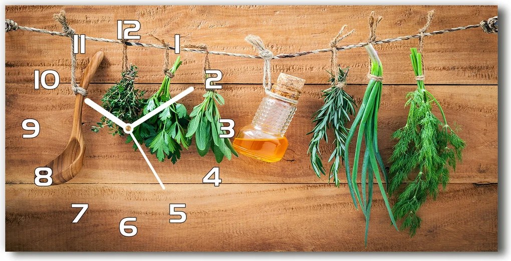 Üveg falióra Gyógynövények zsinóron 60x30 cm