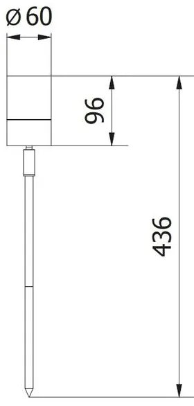 Lámpa Kerti lámpatest GRAZIE, GU10, max.20W, IP44, AC220-240V, 50-60Hz, kábel 1,5 m csatlakozóval, inox