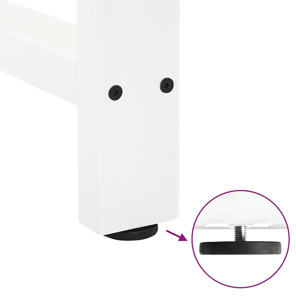 2 db fehér dohányzóasztal láb 60 x (30-31) cm acél