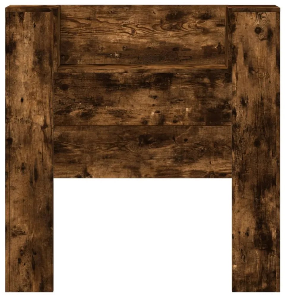 füstös tölgy színű áthidalószekrény LED-ekkel 100x16,5x103,5 cm