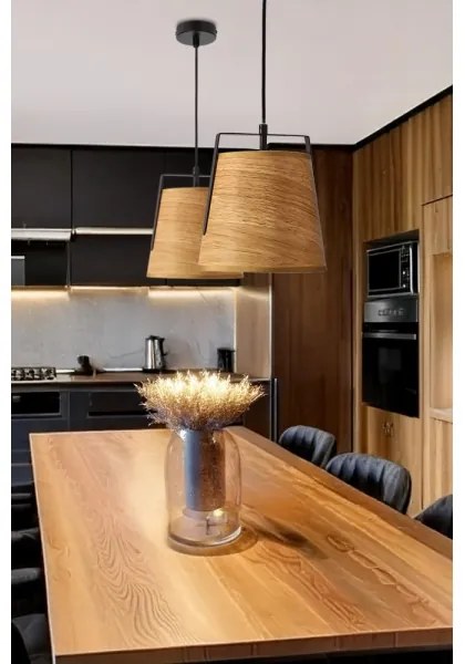 Csillár zsinóron MILBURY 1xE27/40W/230V barna