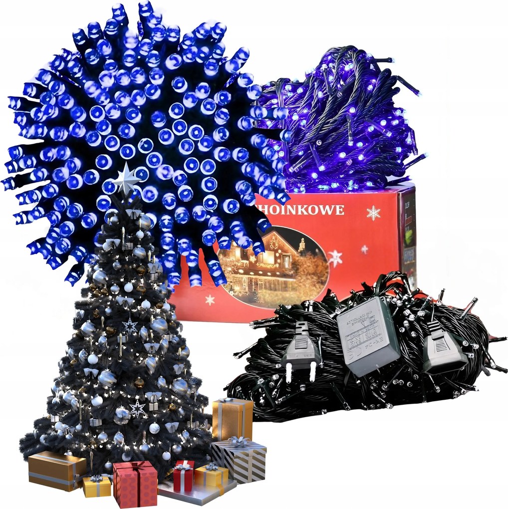 Karácsonyfa Lámpa 500 Led Kék programozóval