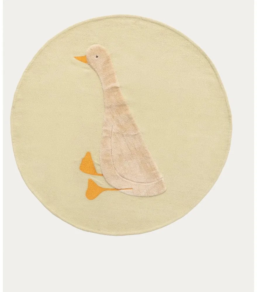 Világossárga pamut gyerek szőnyeg ø100 cm Milu – Kave Home