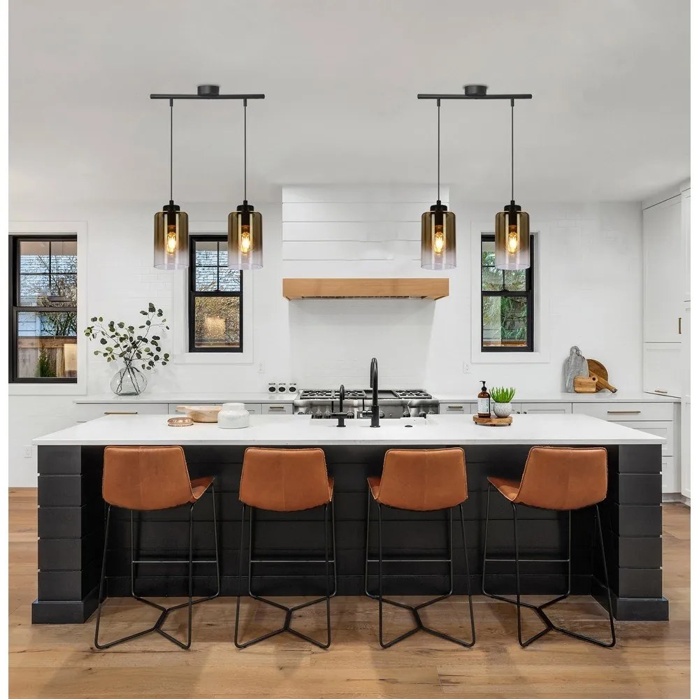 Fekete függőlámpa üveg búrával ø 10 cm Aspra – Candellux Lighting