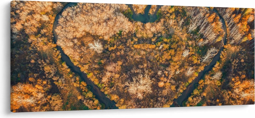 Kép - Szív alakú folyó (120x50 cm)