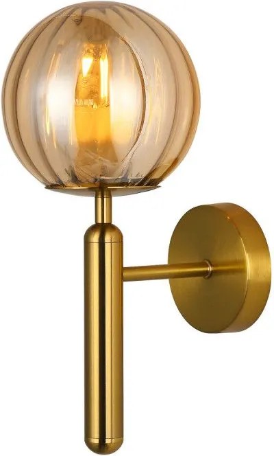 Italux glamour modern fali lámpa ravena borostyán sárgaréz itxwl-2324-1 bro+amb