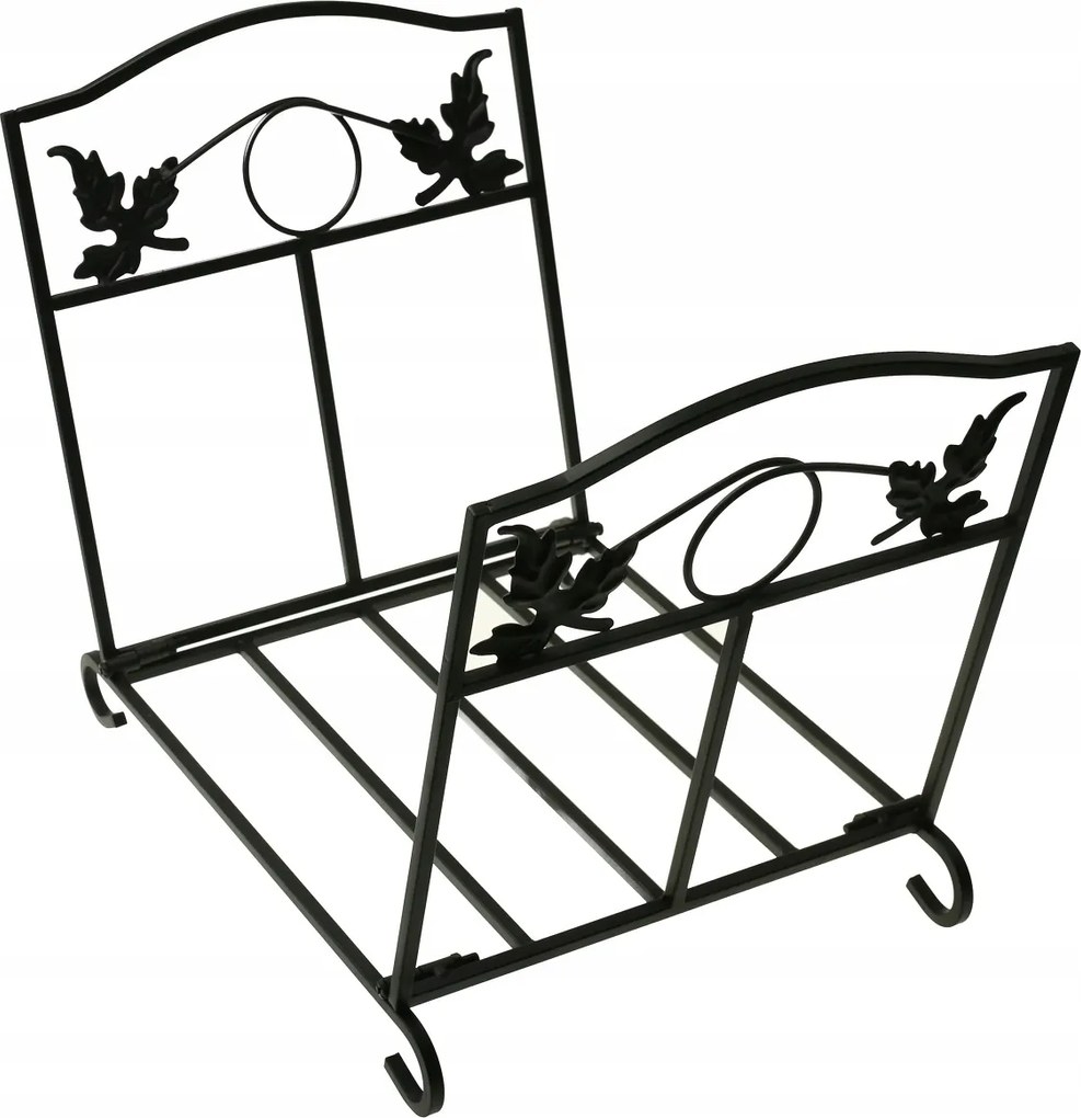 Kandalló Fa Állvány Összecsukható Fém Kosár