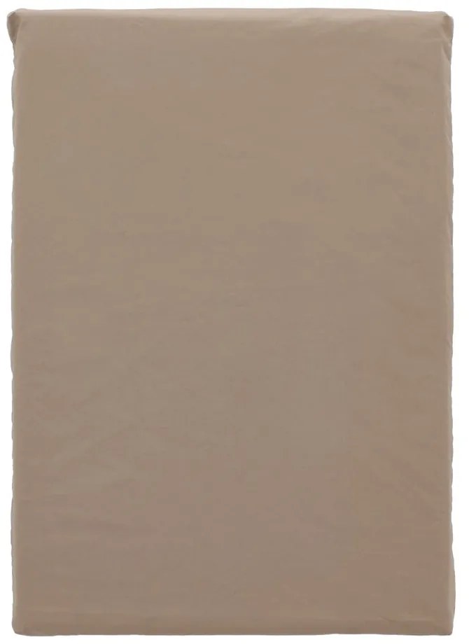 Barna kétszemélyes hosszabbított pamut-perkál ágyneműhuzat 200x220 cm Crisp – Södahl