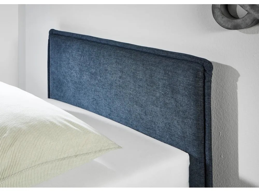 Sötétkék kárpitozott gyerekágy ágyrács nélkül 90x200 cm Fun – Meise Möbel