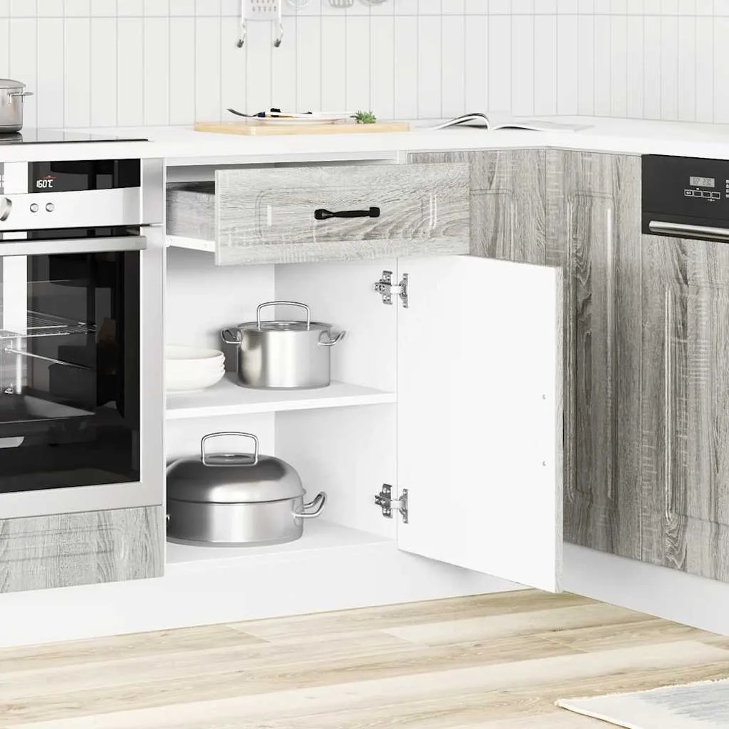 vidaXL konyhai alapszekrény Kalmar szürke sonoma szekrény
