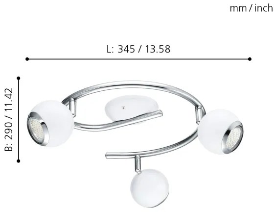 EGLO 31003 - BIMEDA LED-es spotlámpa 3xGU10/3W LED